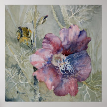 Líneas del Confluencia-Hollyhock Posters