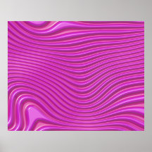 Líneas onduladas de Op. Sys. del arte 3D magentas  Poster