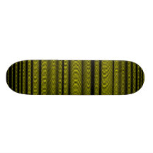 Líneas onduladas negras - en amarillo patineta personalizada