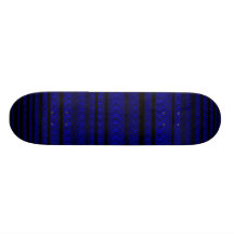 Líneas onduladas negras - en azul monopatines personalizados