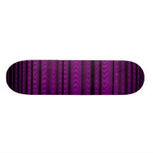 Líneas onduladas negras - en la magenta patineta personalizada