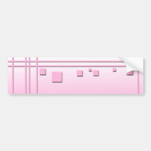 Líneas rosadas y diseño gráfico de los cuadrados pegatina de parachoque