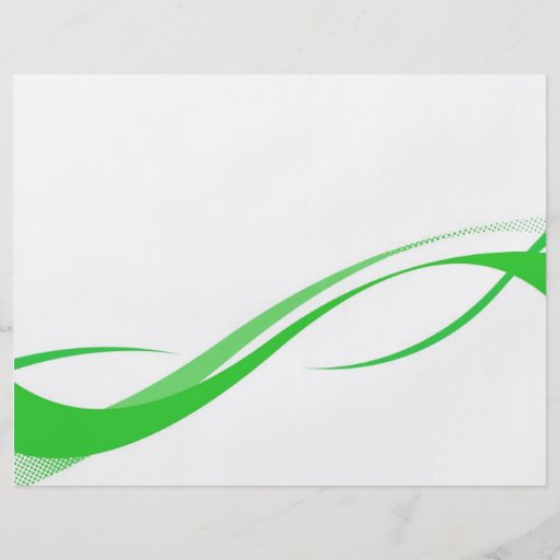 Líneas verdes abstractas fondo de Swoosh Flyer A Todo Color