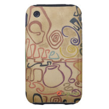 Líneas y curvas III de J. Kabinda iPhone 3 Tough Funda