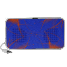 Líneas y estrellas del resplandor azules notebook altavoces