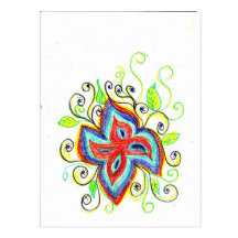 Linha Flor Tatoo Cartoes Postais