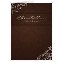 Lino beige de Brown del folleto del salón del baln Tarjeta