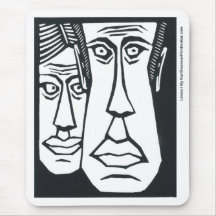 Linocut de pares de Ken Swanson Alfombrilla De Raton