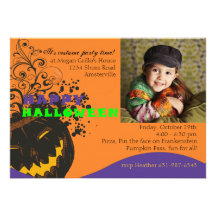 Linterna alegre de Jack o - invitación de Hallowee