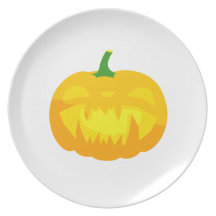 Linterna de Fanged Jack-o espeluznante ' Plato De Comida