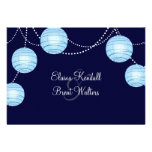 Linternas RSVP del fiesta de tarde en azul Invitaciones Personales