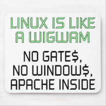 Linux es como una tienda india. Ningunas puertas,  Alfombrillas De Ratón