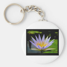 Lirio de agua azul de la flor 026 llaveros personalizados