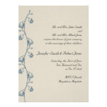 Lirio de los valles en la invitación del lino de E