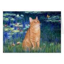 Lirios 5 - Gato SH 46 del Tabby anaranjado Felicitación