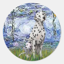 Lirios #6 - Dalmatian Etiqueta Redonda