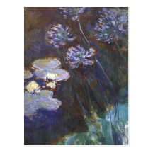 Lirios de agua y Agapanthus - Claude Monet Postal