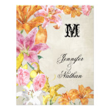 Lirios de la acuarela que casan la tarjeta de RSVP Invitacion Personalizada
