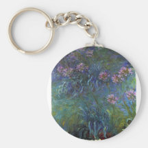 Lirios de la joyería de Claude Monet Llavero
