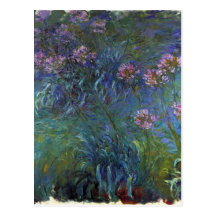 Lirios de la joyería de Claude Monet Postal