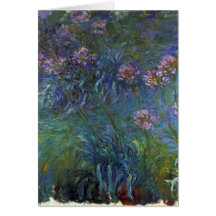 Lirios de la joyería de Claude Monet Tarjeton