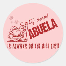 Lista agradable Abuela Etiquetas