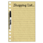 Lista de compras pizarra blanca