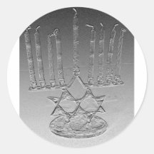 Lite las velas de Chanukah Pegatina