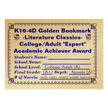 ~Literature de oro Classics~100ct de la señal de K Plantillas De Tarjetas De Visita