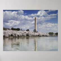 LITOGRAFÍA DEL MONUMENTO DE WASHINGTON POSTER