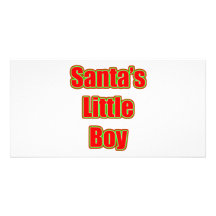 Little Boy de Santa Tarjetas Fotográficas Personalizadas