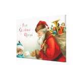 Little Boy que da a Santa una letra Lona Estirada Galerias