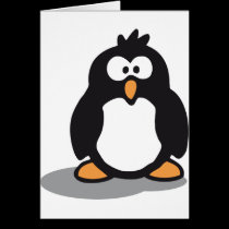 Little Penguin white tarjetas