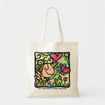 LittleGirlie resuelve una mariposa. Tote de encarg Bolsas