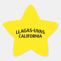 Llagas-Uvas California Calcomanías Forma De Estrellas Personalizadas