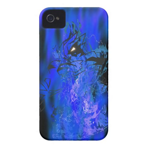 Llama azul del tigre Case-Mate iPhone 4 cárcasa