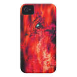 Llama del carmesí del tigre iPhone 4 Case-Mate cobertura