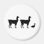 Llama, llama, pato imanes para frigoríficos