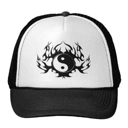 Llama oscura Yin-Yang Gorras