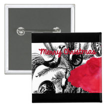 Llama roja del navidad - día de fiesta de la llama pin
