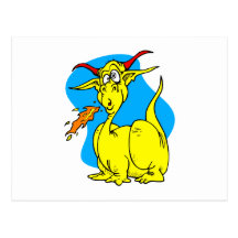 Llama Sneezer Dragon.png amarillo Postales