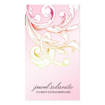 llamarada del rosa del follaje 311-Vivid Plantilla De Tarjeta De Negocio