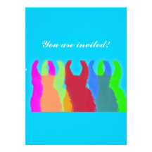 Llamas 5 en colores gráficos brillantes de la llam invitación