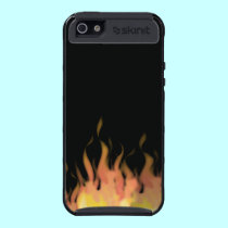 Llamas ardientes negras del fuego del grunge urban funda skinit