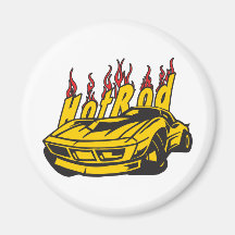 Llamas de Hotrod Vette Imanes Para Frigoríficos