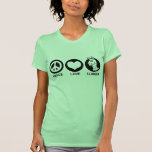 Llamas del amor de la paz camisetas