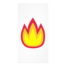 Llamas del fuego tarjeta con foto personalizada