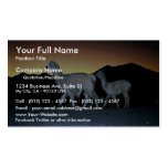 Llamas en la puesta del sol tarjetas de negocios