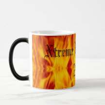 llamas, zona de la destrucción de Xtreme Taza
