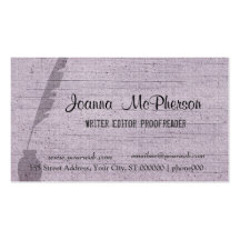 Llano del periodista del redactor de la pluma del  plantillas de tarjetas personales